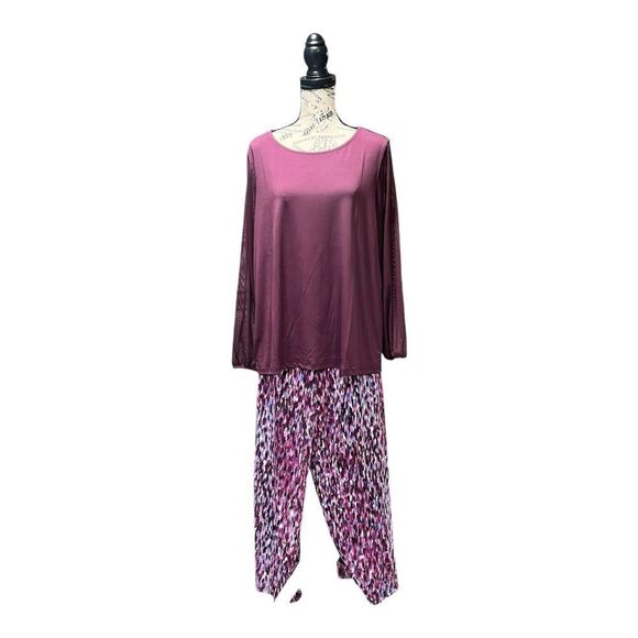 NWT Anthony 2-piece Mesh Knit Pant Set - Size 1X Petite - Picture 2 of 13